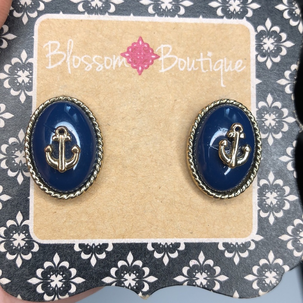 Blue Post back earring. - Picture 3 of 3